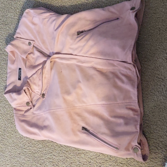 Pink Suede Spring Jacket - Picture 3 of 6
